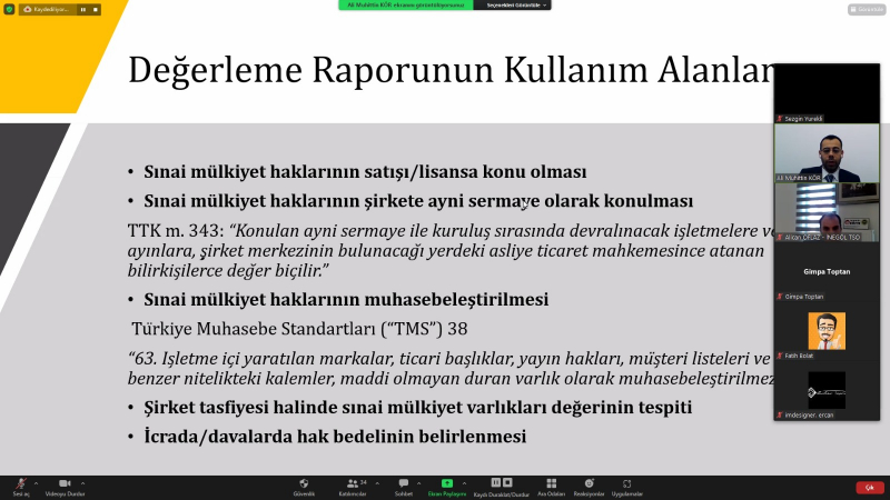 Sınai Mülkiyet Hakları Değerleme ve Ticarileştirilme Temel Eğitimi Gerçekleştirildi